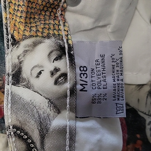 S & D Jeans Print Zip Front Cuffed 2 3/4 Inseam Shorts - European Size 38 - Picture 9 of 10